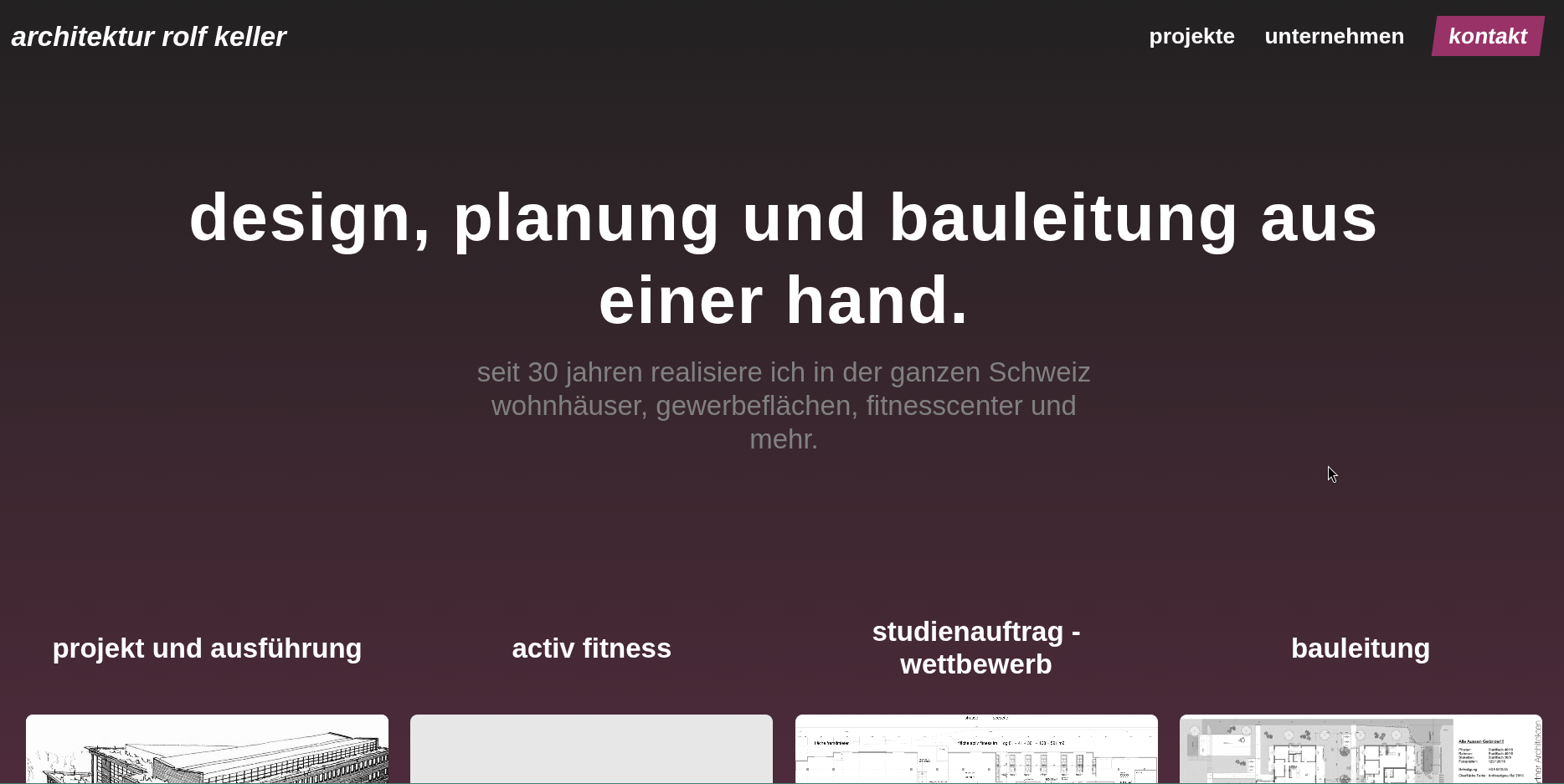 Architektur Rolf Keller Website